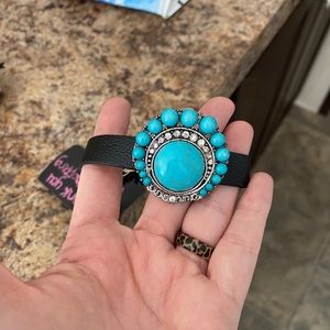 Western turquoise cuff bracelet
